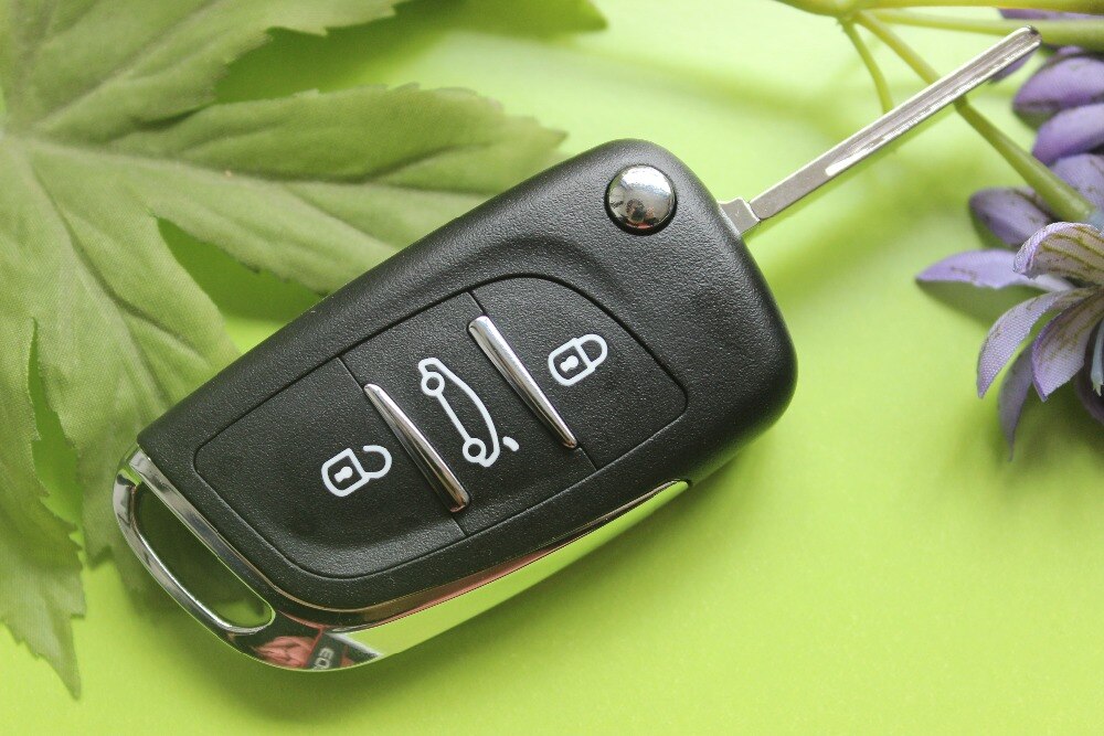 3 ư     Ű  ڵ 谡 ׸ FOB ̽ Ǫ 407 HU83 BladeLogo/3 Buttons Modified Folding Remote Key Shell Car Keyless Entry Fob Case Blank Cover